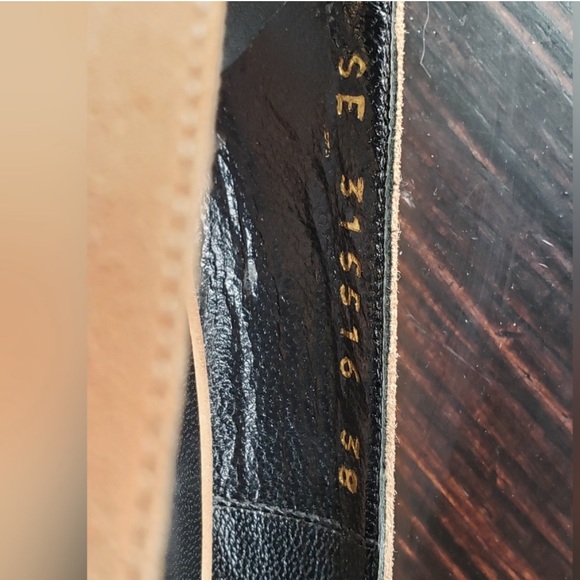 YSL Yves Saint Laurent TribToo in Tan Suede with Patent Leather Toes - Picture 8 of 8